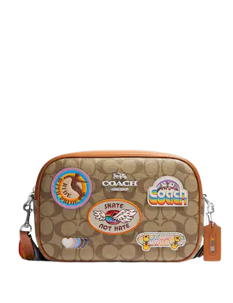 Coach Jamie Camera Bag In Signature Canvas With Patches