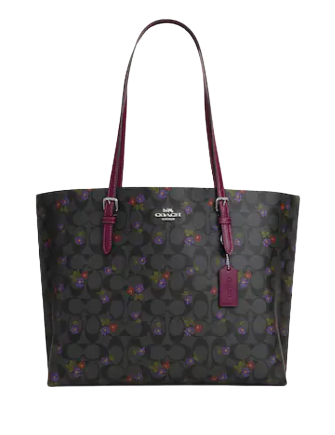 Coach tote with online flowers