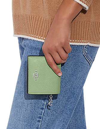 Coach Pistachio Green Leather Snap Wallet