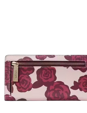 Kate Spade New York Brynn Rose Florets Large Slim Bifold Wallet