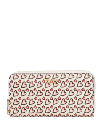 Kate Spade New York Morgan Fancy Hearts Zip around Continental Wallet