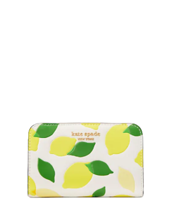 Kate Spade Morgan Bouquet Toss Embossed Saffiano Leather Small Compact  Wallet