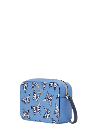 Kate Spade Staci Butterfly Mini Camera Bag Zip Crossbody Sky Blue Multi –  Gaby's Bags