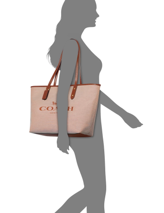 Coach City Tote In Signature Canvas With Horse And Carriage