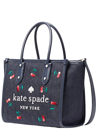  Kate Spade New York Ella Small Cherry Denim Tote