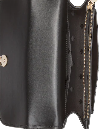 Kate Spade Remi Flap Chain Crossbody Shoulder Bag Houndstooth  (Black/White): Handbags
