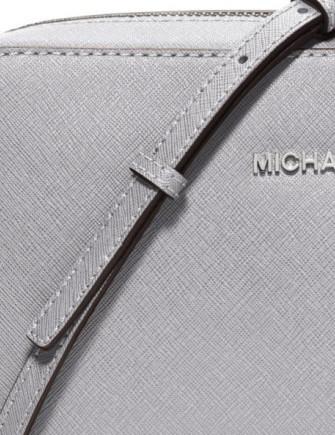 Michael Kors Silver Jet Set Travel Large Metallic Leather Crossbody, Best  Price and Reviews