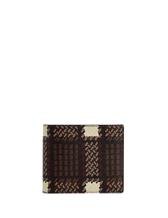 Coach 3 In 1 Wallet With Plaid Print