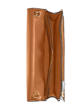 Coach Anna Foldover Clutch Crossbody In Signature Canvas