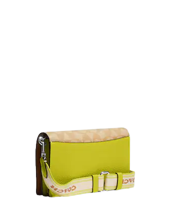 Coach Anna Foldover Clutch Crossbody In Signature Canvas