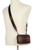 Coach Carrier Phone Crossbody With Window Pane Plaid Print