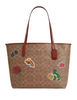 Coach City Tote Bag In Signature Canvas With Sticker Print