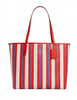 Coach City Tote Bag With Stripe Print