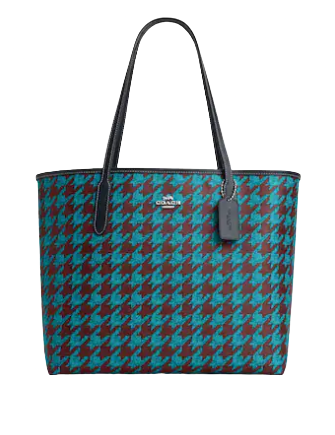 Coach City Tote With Houndstooth Print | Brixton Baker