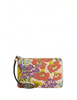 Coach Corner Zip Wristlet With Floral Print