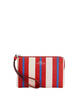 Coach Corner Zip Wristlet With Stripe Print