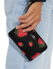 Coach Corner Zip Wristlet With Wild Strawberry Print