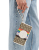 Coach Dempsey Large Phone Wallet In Signature Jacquard With Rainbow Stripe And Coach Patch