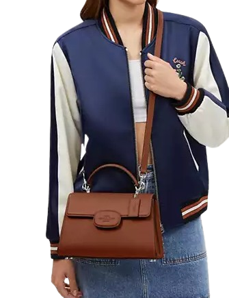 Coach Eliza Top Handle With Leather Covered Closure