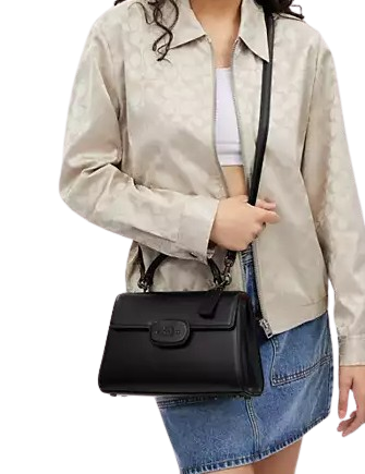 Coach Eliza Top Handle With Leather Covered Closure