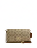 Coach Flap Clutch Crossbody In Signature Canvas