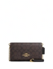 Coach Flap Clutch Crossbody In Signature Canvas