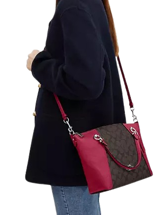 Coach Kacey Satchel In Signature Canvas