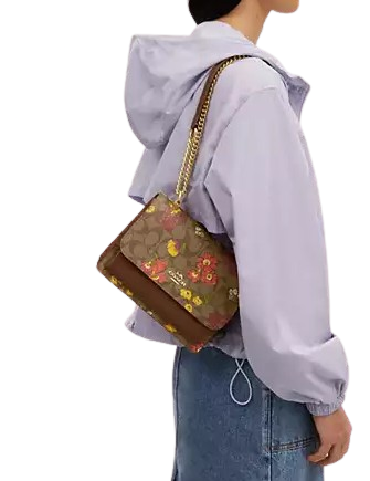 Coach Klare Crossbody In Signature Canvas With Floral Print