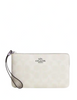 Coach Large Corner Zip Wristlet In Signature Canvas