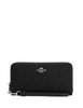 Coach Long Zip Around Wallet In Signature Jacquard