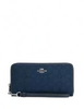 Coach Long Zip Around Wallet In Signature Jacquard