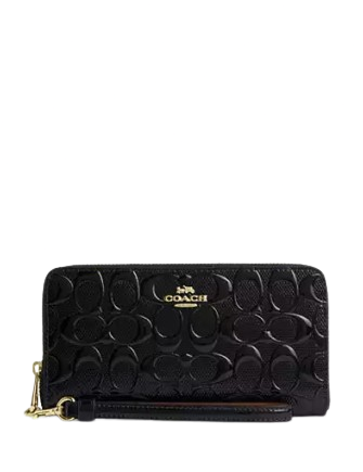 Coach Long Zip Around Wallet In Signature Leather