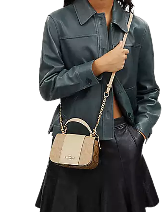 Coach Lysa Top Handle In Signature Canvas