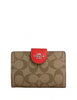 Coach Medium Corner Zip Wallet In Signature Canvas