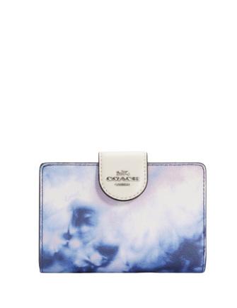 Coach Medium Corner Zip Wallet With Tie Dye Print