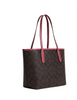 Coach Mini City Tote In Signature Canvas With Horse And Sleigh