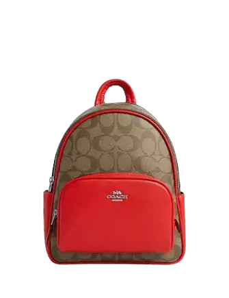 Coach Mini Court Backpack In Signature Canvas