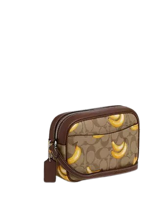 Coach Mini Jamie Camera Bag In Signature Canvas With Banana Print