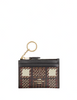 Coach Mini Skinny Id Case With Brushed Plaid Print