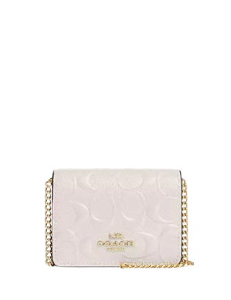 Coach Mini Wallet On A Chain In Signature Leather