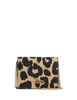 Coach Mini Wallet On A Chain With Leopard Print