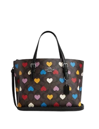 Coach Mollie Tote 25 In Signature Canvas With Heart Print | Brixton Baker