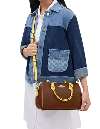 Coach Rowan Satchel Bag In Colorblock