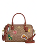 Coach Rowan Satchel Bag In Signature Canvas With Sticker Print