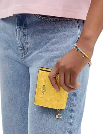 Coach Snap Wallet In Signature Leather