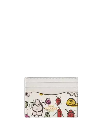 Coach Slim Id Card Case With Creature Print