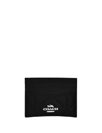 Coach Slim Id Card Case With Puffy Diamond Quilting