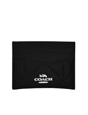 Coach Slim Id Card Case With Puffy Diamond Quilting