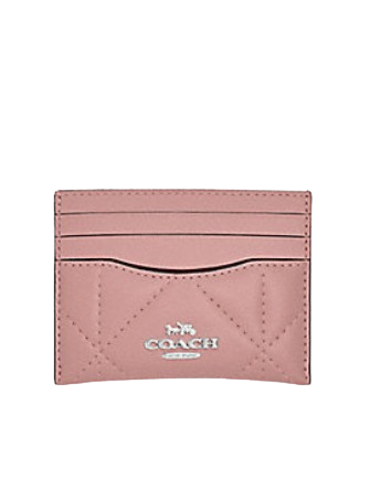 Coach Slim Id Card Case With Puffy Diamond Quilting