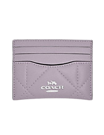 Coach Slim Id Card Case With Puffy Diamond Quilting